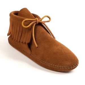Minnetonka Ankle Fringe Moccasins - Size 8 - Boho, Festival!